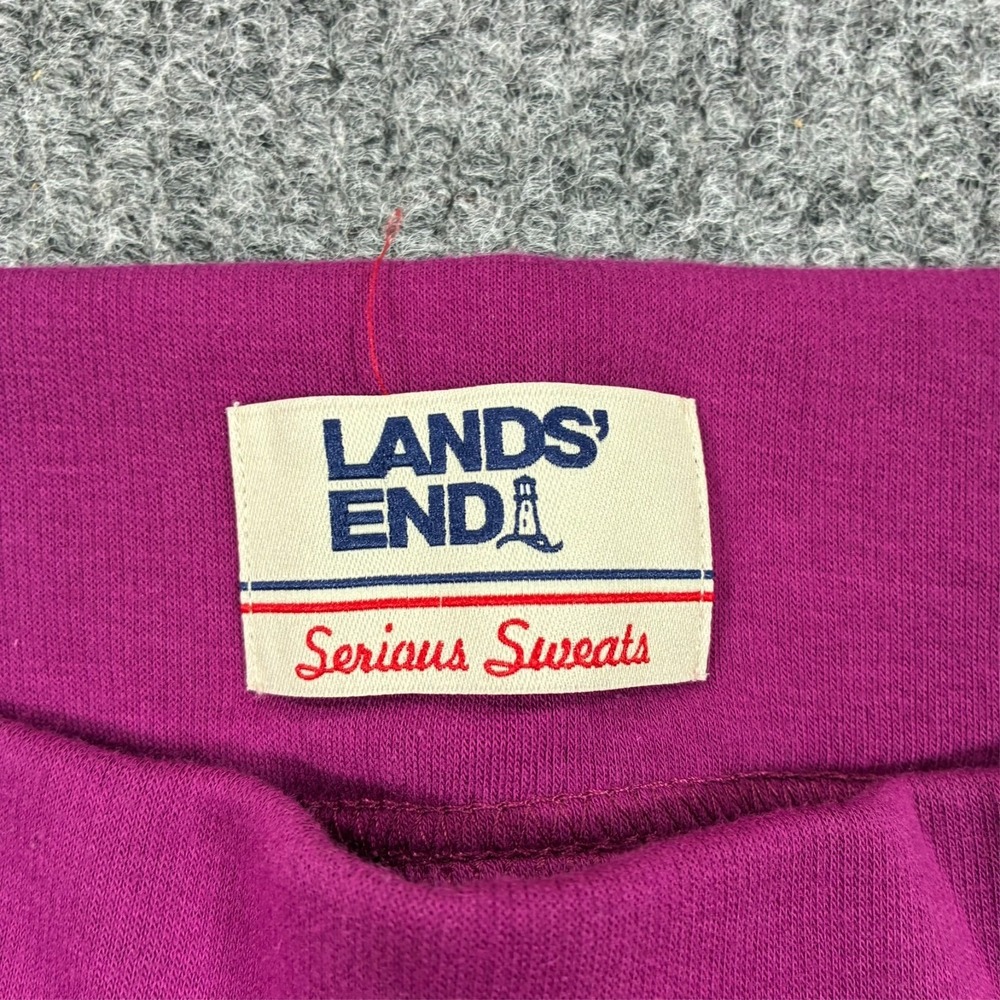 Lands End Serious Sweats Womens Medium Pink Fleece Lined Leggings Pull On - Picture 3 of 10